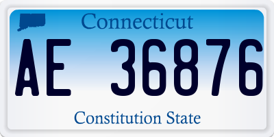 CT license plate AE36876