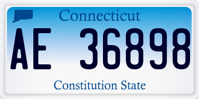 CT license plate AE36898