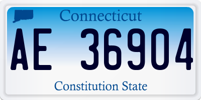 CT license plate AE36904
