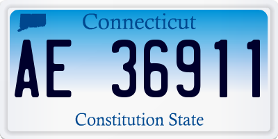 CT license plate AE36911