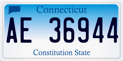 CT license plate AE36944