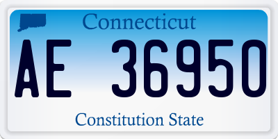 CT license plate AE36950