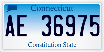 CT license plate AE36975