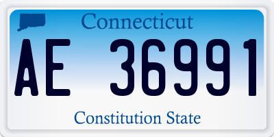 CT license plate AE36991