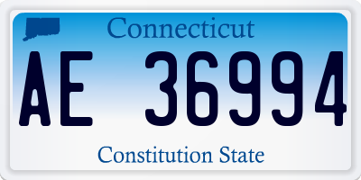 CT license plate AE36994