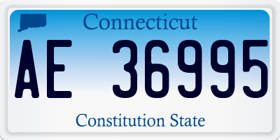CT license plate AE36995