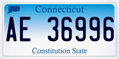 CT license plate AE36996