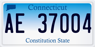 CT license plate AE37004