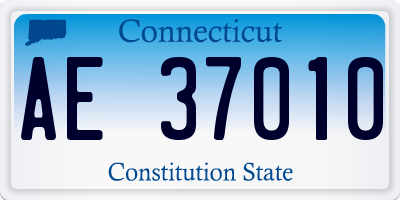 CT license plate AE37010