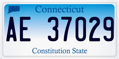 CT license plate AE37029