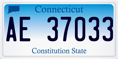 CT license plate AE37033