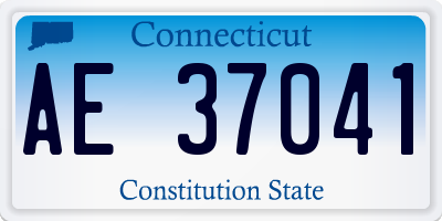 CT license plate AE37041