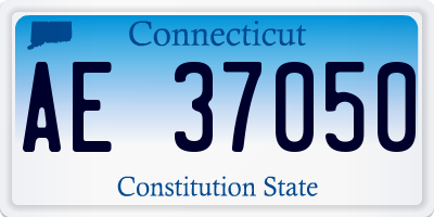 CT license plate AE37050