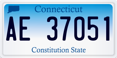CT license plate AE37051