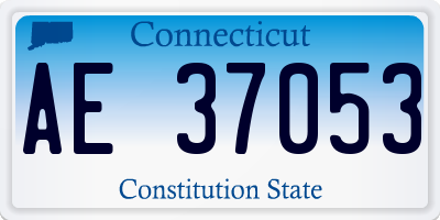 CT license plate AE37053