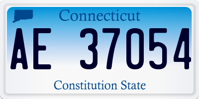 CT license plate AE37054