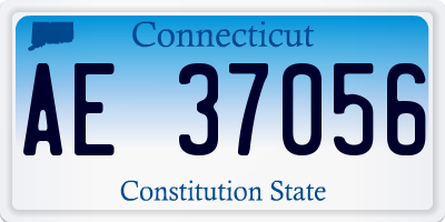 CT license plate AE37056