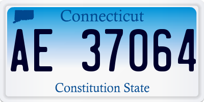 CT license plate AE37064