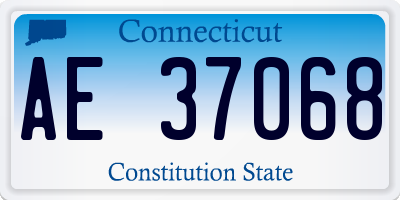 CT license plate AE37068