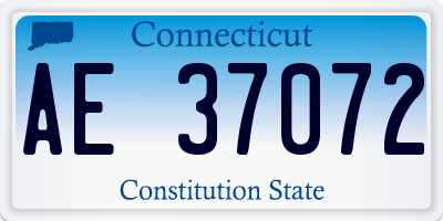 CT license plate AE37072