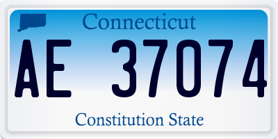 CT license plate AE37074