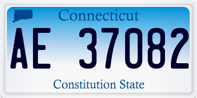 CT license plate AE37082