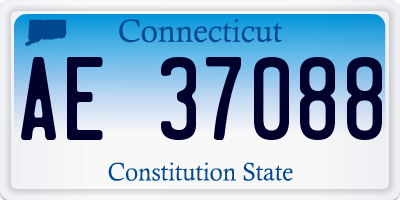 CT license plate AE37088