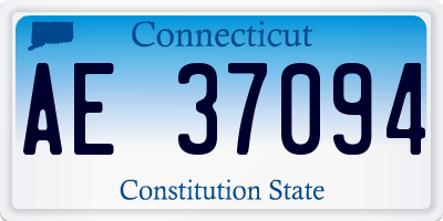 CT license plate AE37094