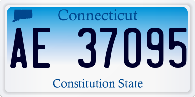 CT license plate AE37095