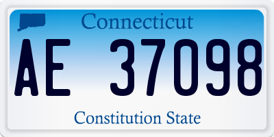 CT license plate AE37098