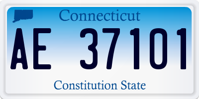 CT license plate AE37101