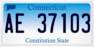 CT license plate AE37103