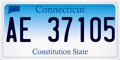 CT license plate AE37105