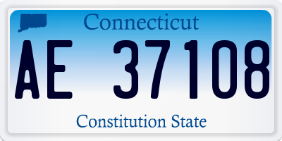 CT license plate AE37108