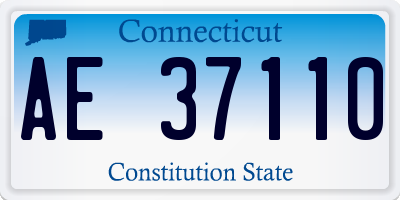 CT license plate AE37110