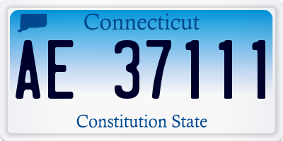 CT license plate AE37111