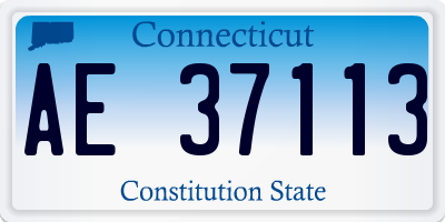 CT license plate AE37113
