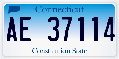 CT license plate AE37114