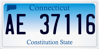 CT license plate AE37116