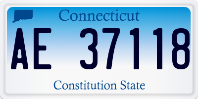 CT license plate AE37118