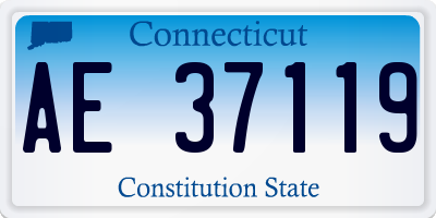 CT license plate AE37119