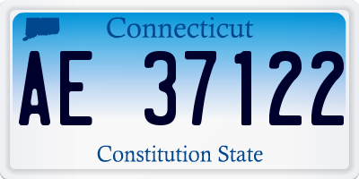 CT license plate AE37122