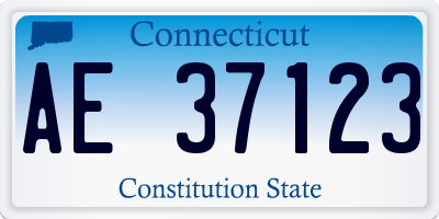 CT license plate AE37123