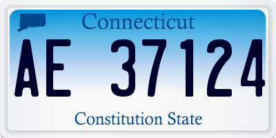 CT license plate AE37124