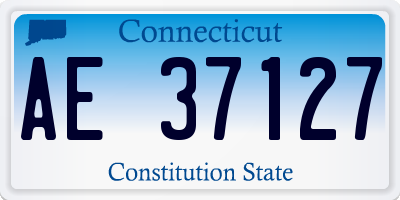 CT license plate AE37127