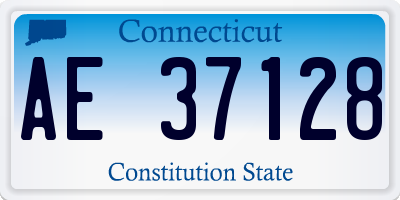 CT license plate AE37128