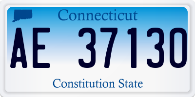 CT license plate AE37130