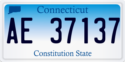 CT license plate AE37137