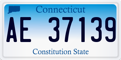 CT license plate AE37139