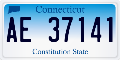 CT license plate AE37141